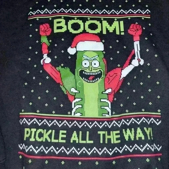 Pickle Rick Christmas sweater - Picture 3 of 5